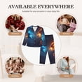 thumbnail image 4 of Uemuo Red And Blue Fire Dragon C Pattern Womens Pajama Sets,PJ Set for Women,Pajamas for Women Logo,Long Sleeve Pajama Set for Women,Soft Long Sleeve Top With Pants-Medium, 4 of 9
