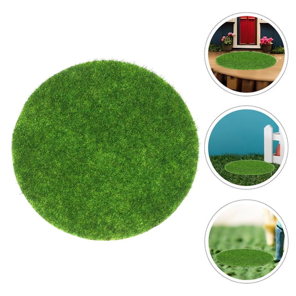 FOMIYES 10Pcs Artificial Green Moss Mats High Simulation Synthetic Grass for Desktop Decoration