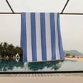 thumbnail image 4 of Toalla de playa HENBAY de algodón de gran tamaño, 90 x 180 cm, a rayas azules, 4 of 6