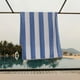 thumbnail image 4 of Toalla de playa HENBAY de algodón de gran tamaño, 90 x 180 cm, a rayas azules, 4 of 6