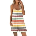 thumbnail image 2 of Summer Romper for Women Adjustable Strap Sleeveless Short Jumpsuits With Pockets Casual Loose Beach Pants Print Fashion Beach Cover Up, 2 of 7