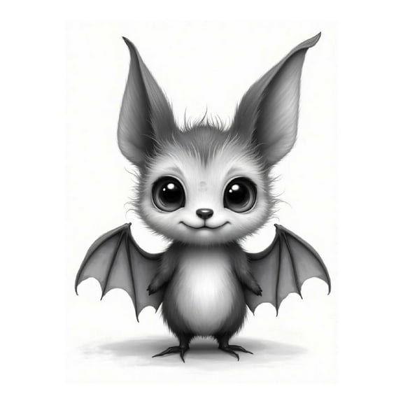 Diamond Art Kit for Adults, Cute Bat Ash Print No.6 Diamond Painting for Adults Beginners, 5D DIY Diamond Art Painting Kits, Colorful Diamond Painting Craft for Home Decor 12x16