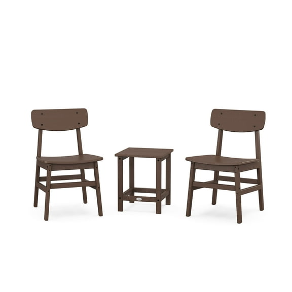 POLYWOOD® Modern Studio Urban Chair 3-Piece Seating Set in Mahogany