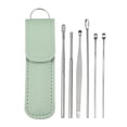 thumbnail image 1 of Unique Bargains 6Pcs Stainless Steel Ear Cleaner Ear Care Set Ear Cleansing Tool with Faux Leather Packaging Green, 1 of 7