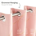 thumbnail image 2 of Deconovo Blackout Curtains Wave Foil Print Pattern, Blush Pink, 52W x 54L Inch, Thermal Insulated, Energy Saving Drapes for Bedroom, 2 Panels, 2 of 4