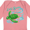thumbnail image 4 of Inktastic Lets Swim Cute Sea Turtle Boys or Girls Long Sleeve Baby Bodysuit, 4 of 5