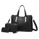 thumbnail image 2 of Bolsa 3 unids/set de bolsos de hombro de cuero para mujer. bolsos de mano cruzados para tarjetas (negro Ehuebsd Nuevos Originales, 2 of 6