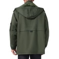 thumbnail image 3 of CHAQUETA PARKA DE TRABAJO CON CAPUCHA Y FORRO DE FELPA TEMPLADA INSPIRADA EN CHIC PARA HOMBRE, VERDE OSCURO, 3 of 6