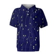 thumbnail image 3 of NAMTYQX Women's Blouses & Shirts Lounge Womens Polo Shirts Trendy Lapel V Neck Soft Short Sleeve Royal Blue Size 2XL, 3 of 5