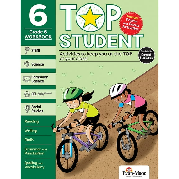 Evan-Moor Top Student Grade 6 Workbook (EMC9326)