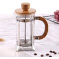 thumbnail image 2 of Coffee Filters 350Ml Glass Coffee Pot Coffee Pot Heat Resistant Elegant Filtration French Press Coffee Machine French Press Wooden Lid Filter, 2 of 4