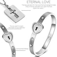 thumbnail image 4 of Pulsera De Bloqueo Y Collar De Llaves Para Hombres Y Mujeres Parejas Joyería Regalo Romántico Para El Día De San Valentín , Cumpleaños , Navidad , Boda , Aniversario, 4 of 4