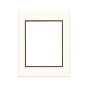 ADF Mat Dbl 11x14/8x10 CrmCore AntWhite/Chestnut
