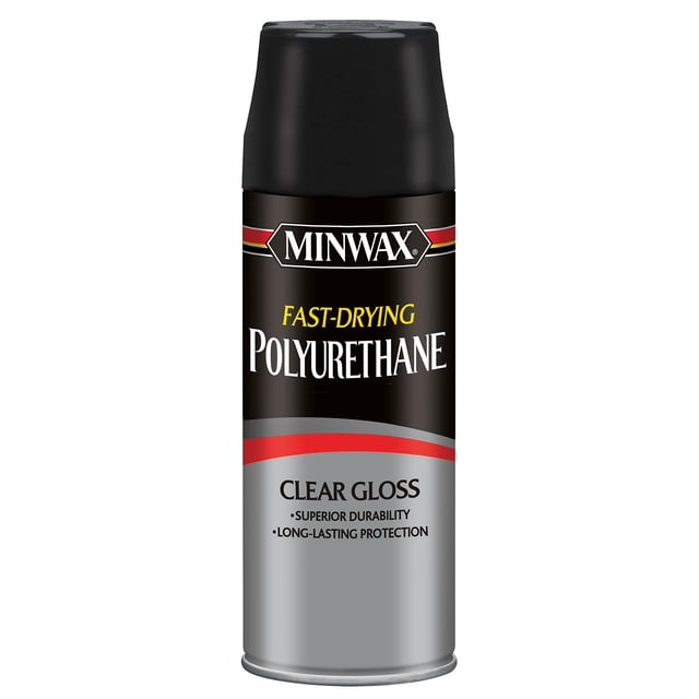 Spray de poliuretano Minwax, brillo transparente de secado rápido, 340 ml