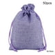thumbnail image 1 of Advancent 50 Uds. Bolsa de lino con cordón organizador de joyas bolsa de almacenamiento de té portátil para el hogar Almacenamiento y organización del hogar violeta 8x10cm Advancent HA5722-19, 1 of 1