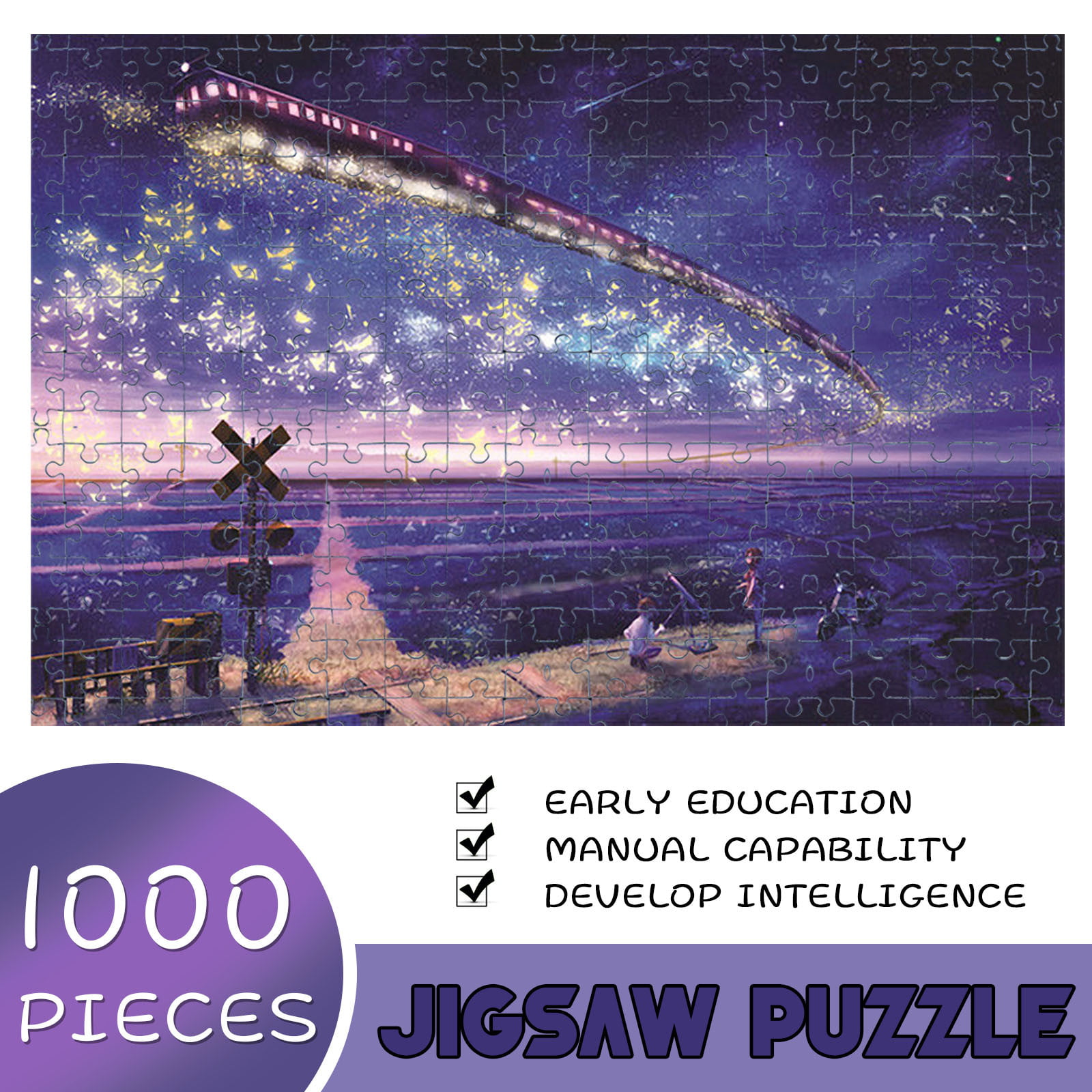 Puzzles 1000 Piece Landscape Puzzle Game Interesting Jigsaw Toys 420x297MM 