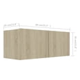 thumbnail image 4 of vidaXL Ensemble de Meuble TV 4 Pcs Chêne Sonoma Bois Manufacturé, 4 of 5