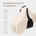 thumbnail image 3 of Funda de asiento de coche para bebés Comfy Cubs, suave bambú, rayón y arena, 3 of 5