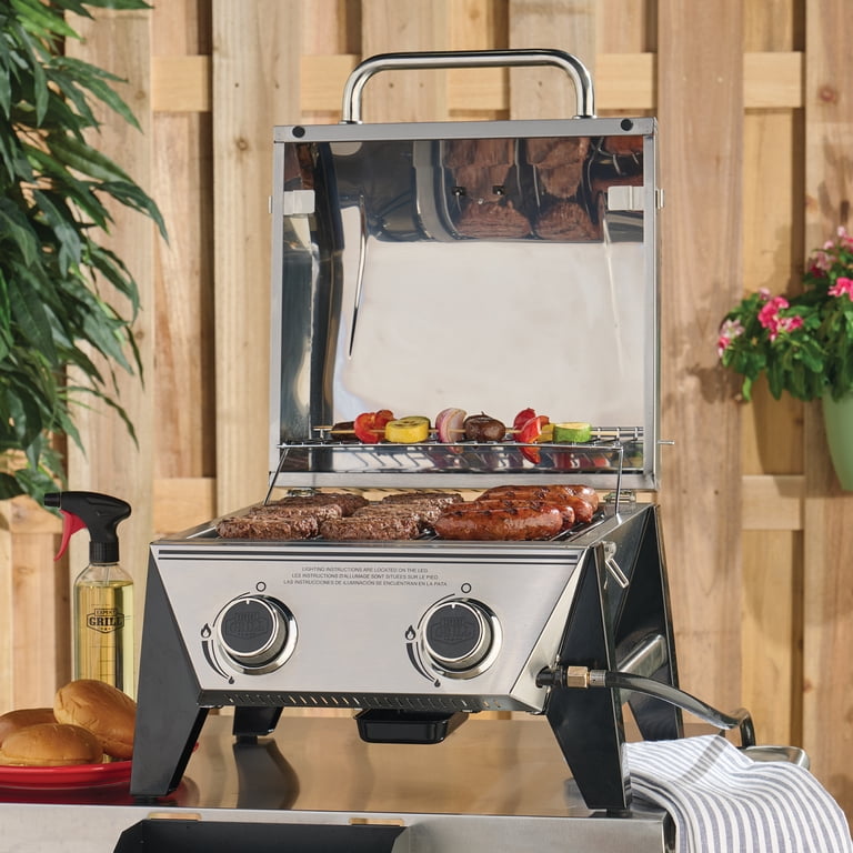 Free Shipping! Expert Grill 2 Burner Tabletop Gas Grill, Stainless