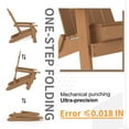 thumbnail image 5 of WINSOON All Weather HIPS Outdoor Folding Adirondack Chair Outdoor Garden Patio Chair-Teak, 5 of 5