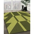 thumbnail image 3 of Ahgly Company Machine Washable Indoor Rectangle Transitional Army Green Area Rugs, 7' x 9', 3 of 7
