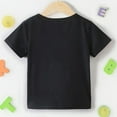 thumbnail image 6 of Xijirk Kids Toddler Baby Girls Spring Summer Letter Print Short Sleeve Tshirt Cotton Top Casual Play Clothes for Everyday,Z01 Black,5-6 Years, 6 of 6