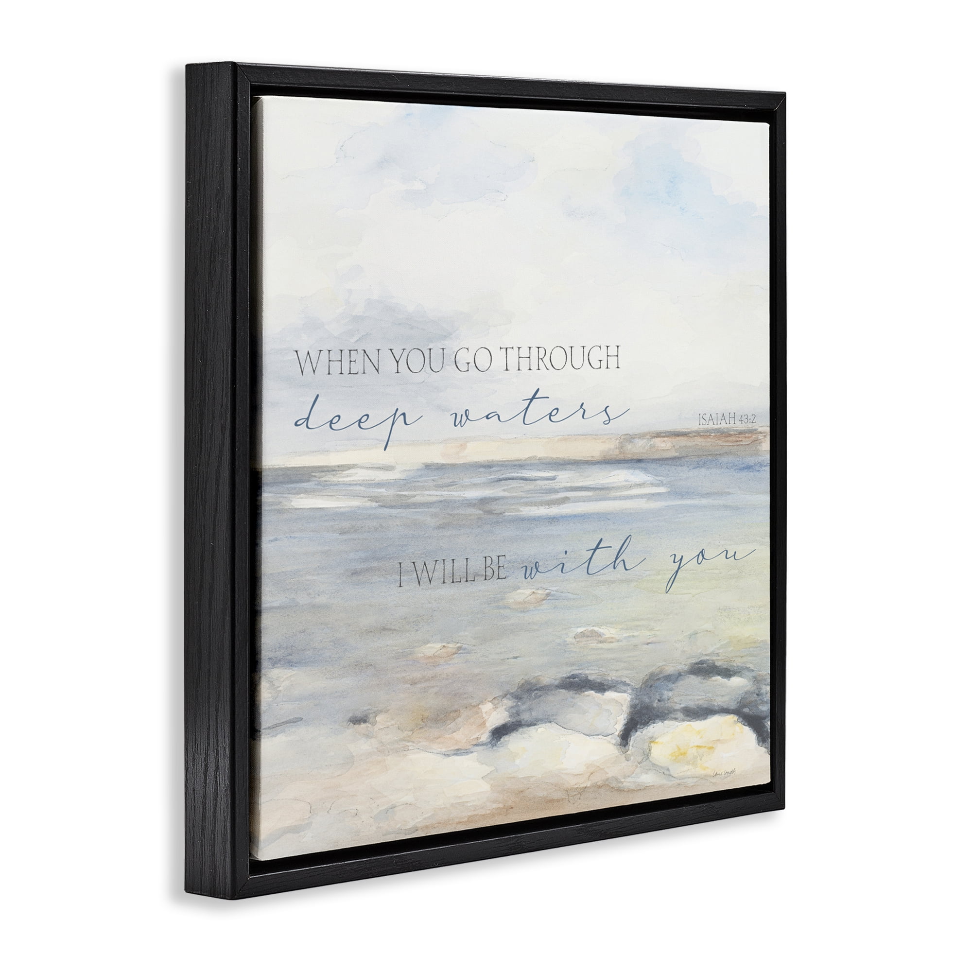 Stupell Industries Deep Waters with You Black Framed Floater Canvas Wall Art, design by Lanie Loreth