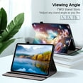 thumbnail image 5 of ELEHOLD Case for Samsung Galaxy Tab S9 FE+, Shockproof PU Leather Flip Case with Card Slots and Stand, 3-in-1 Stylus Included,E, 5 of 7