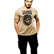 US Army Special Forces T shirt De Oppresso Liber Skull Snake And Crest (XXL)