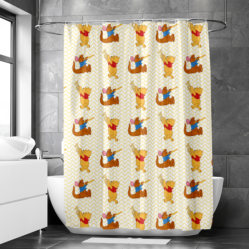 Winnie the Pooh Shower Curtain,S90*180cm,Bathroom Decor