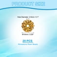 thumbnail image 2 of Uxcell Perles d'Argile en Résine 14mm pour Fabrication de Bijoux, Lot de 20, Jaune Or, 2 of 7