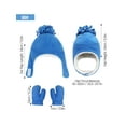 thumbnail image 6 of Spencer Baby Toddler Winter Hat and Glove Set Sherpa Lined Warm Fleece Earflap Beanie Hat & Mitten, Kids Winter Hat for Boys Girls 12-48 Months, Blue, 6 of 10