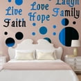thumbnail image 3 of Solid Circle Love Life Laugh Wall Sticker, 3 of 5