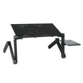Ktaxon 360Â° Adjustable Folding Laptop Notebook Desk + Cooling Fan Table Stand Bed Tray