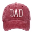 thumbnail image 1 of Aocisk Fathers Day DAD Embroidered Baseball Cap Custom Printed Design For Dad Wine One Size, 1 of 3