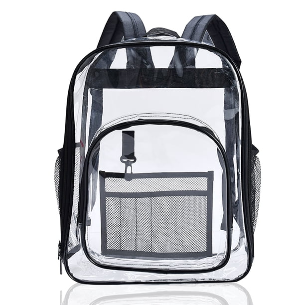 Mochila transparente Heavy Duty Through Bookbag para mujeres Mochilas grandes transparentes