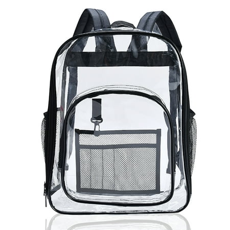 Labymos Clear Backpack Heavy Duty Through Bookbag for Women Transparent ...