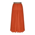 thumbnail image 6 of XINPING Long Skirts for Women Boho Slim Fit Hawaiian Breathable Summer Pleated High Waisted Casual Long Skirts with Pockets, 6 of 6