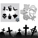 thumbnail image 2 of Troqueles de corte de metal para Halloween, calaveras, brujas, plantillas para álbumes de recortes, bricolaje, sellos, plantillas, 2 of 5