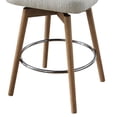 thumbnail image 5 of Jennifer Taylor Home Tomlin Bentwood Upholstered Swivel Counter Stool Set of 2 Off White Boucle, 5 of 10