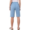thumbnail image 3 of Casual Shorts for Women Elastic Waist Drawstring Keen Length Summer Comfy Shorts with Pockets XS Blue, 3 of 6