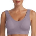 thumbnail image 4 of ATENAR 2PC Wireless Bras for Women,Womens Bras,Comfort Fit,Soft,Solid,Nylon,Spandex,Gray,5XL(US:18), 4 of 9
