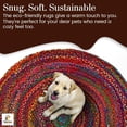 thumbnail image 5 of GRUHUM Handwoven 10'feet Jute Cotton Round Area Rug, Natural Multi Chindi Boho Colorful Rustic Vintage Soft Braided Reversible Bohemian Rug- Indoor Kitchen Bedroom Living Room 10'ft Circle, 5 of 9
