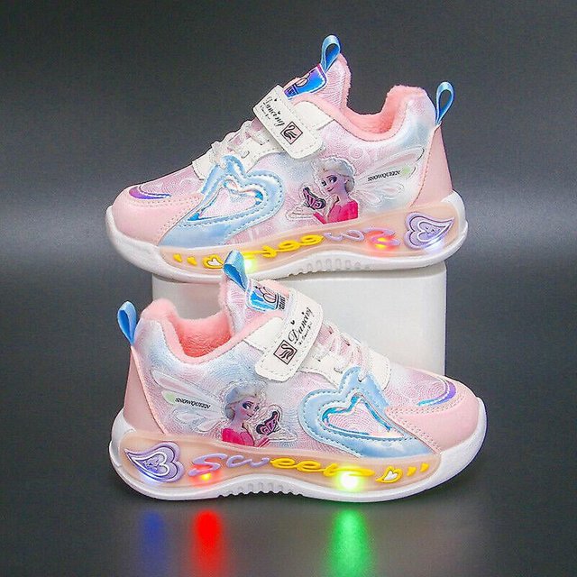 Zapatillas deportivas luminosas con luz LED para niñas y niños pequeños