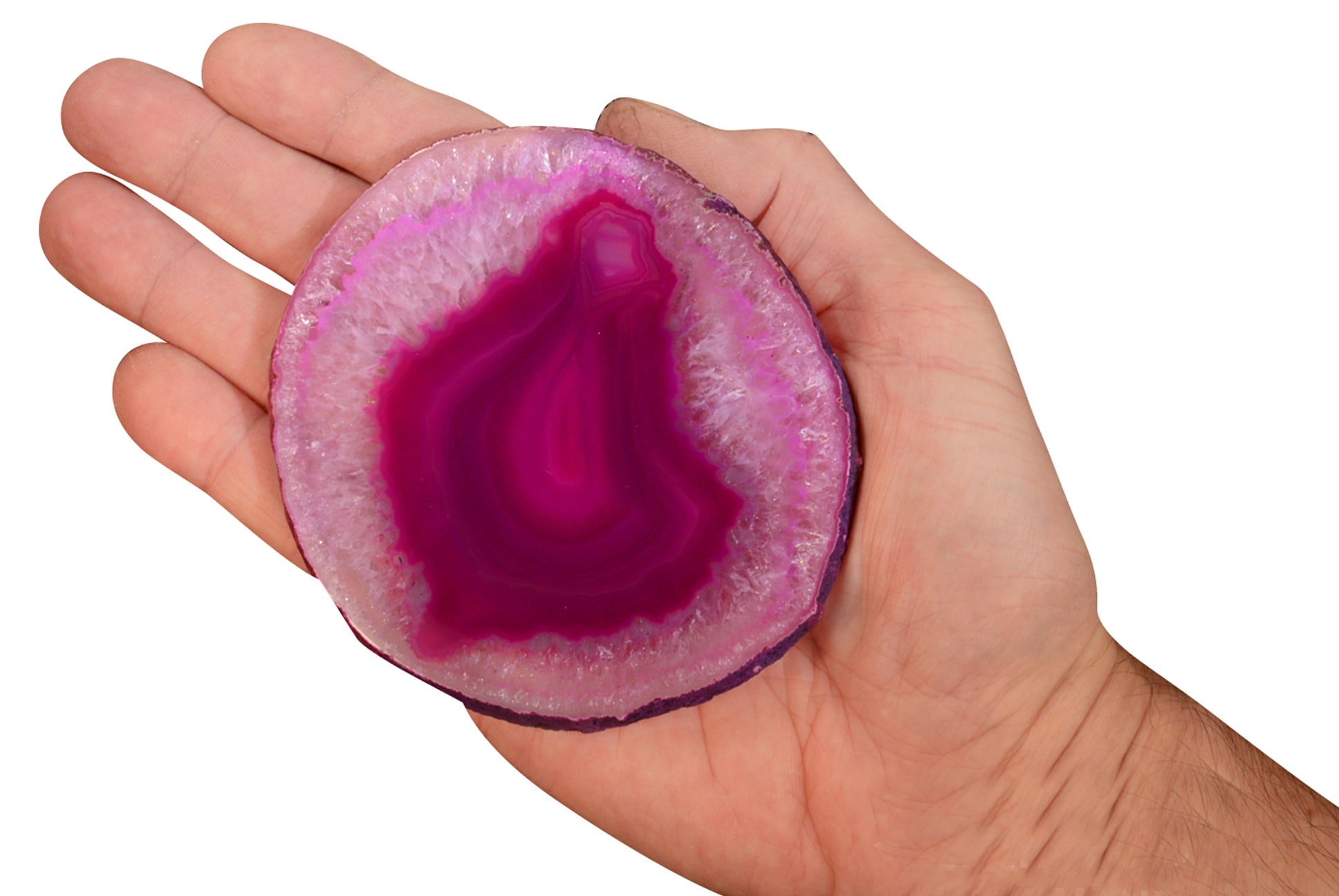 Kidz Rocks Agate Geode Pink 4 4 5 Oz Slice Raw Rock Mineral Specimen kidz-rocks-agate-geode-pink-4-4-5-oz-slice-raw-rock-mineral-specimen