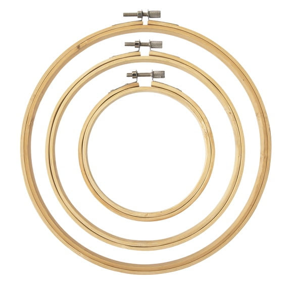 Loops & Threads Bamboo Hoop Set, 12 Packs: 3 ct. (36 total)