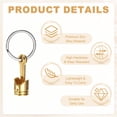 thumbnail image 3 of Llave de pistón estrecho Uxcell, llaveros de piezas de auto, llavero de pistón, llavero adecuado para hombres y mujeres para coches, camiones y bicicletas, dorado, 3 of 7