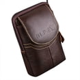 thumbnail image 1 of Men‘S Retro Leather Wallet Casual Leather Phone Card Case Zipper Belt Wallet, 1 of 2