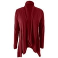thumbnail image 5 of DHFJKG Cardigan Sweaters For Women Knitted Solid Color Long Sleeve Loose Fit Open Front High-Low Jackets Lightweight Soft Outerwear, 5 of 9