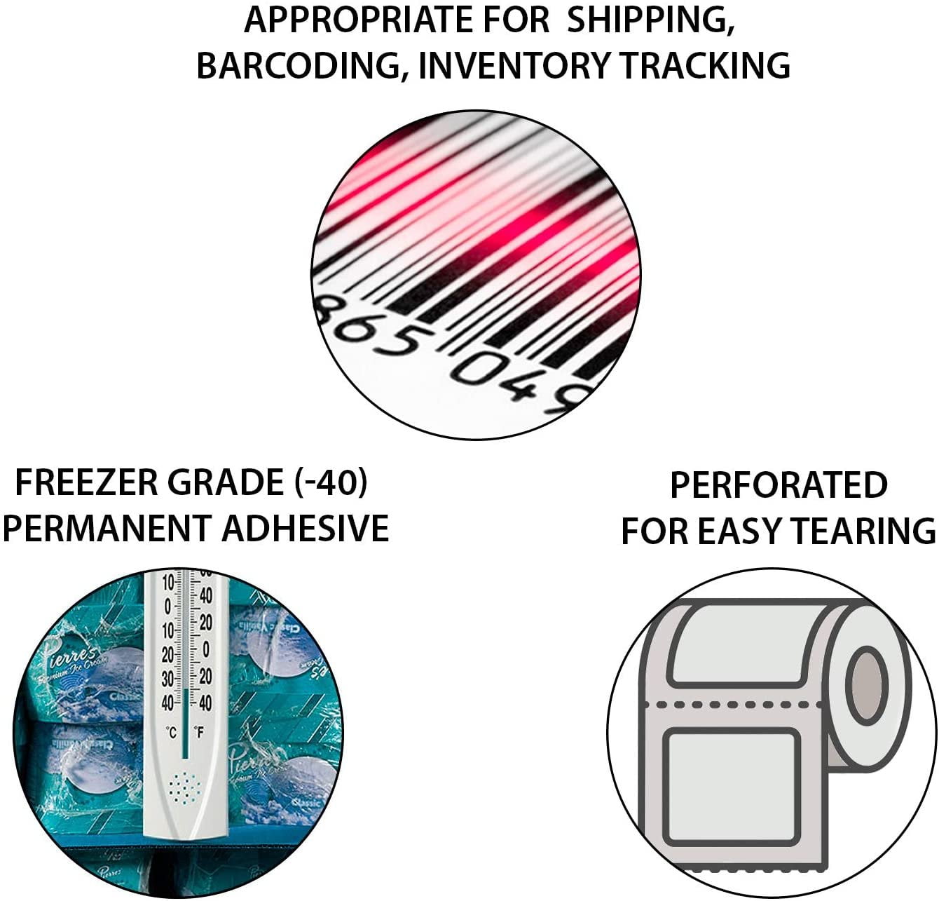AMZ Supply White Thermal Transfer Freezer Grade Labels 4